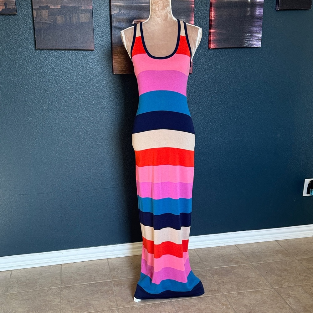 Trina Turk Vibrant Striped Maxi Dress